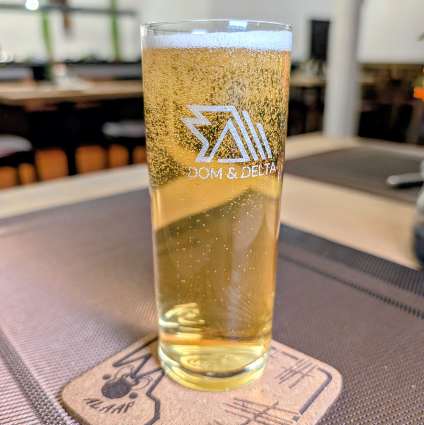 Untersetzer aus Kork mit Kölsch-Glas